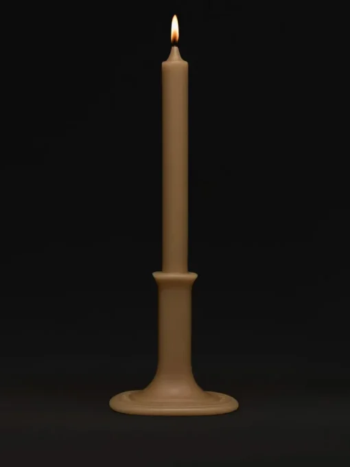 Diptyque Ambre (Amber) Taper candle with branded oval base
