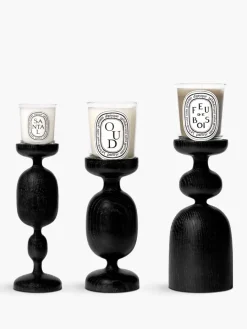 Diptyque Black Baluster Candle Holder For small candles