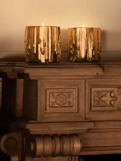 Diptyque Gold Melted Wax Candle Holder For classic candle